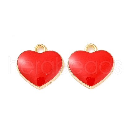 Alloy Enamel Charms HEAR-PW0001-066D-1