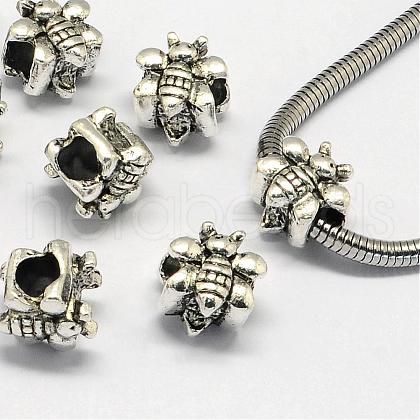 Alloy European Beads PALLOY-S079-078AS-1