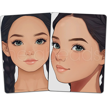 Plastic Makeup Painting Practice Board MRMJ-WH0101-005-1