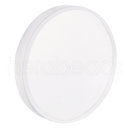 Flat Round Transparent Acrylic Display Base DJEW-WH0034-50D-1