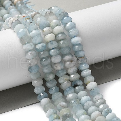 Natural Aquamarine Beads Strands G-I378-B04-02-1