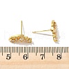 Nuggets Brass Micro Pave Clear Cubic Zirconin Stud Earrings EJEW-D318-13G-6