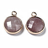 Natural Strawberry Quartz Charms G-Q998-026G-2