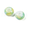 Opaque Spray Painted Glass Beads GLAA-G118-01B-2