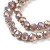 Round Full Rainbow Plated Faceted(32 Facets) Electroplate Glass Beads Strands X-EGLA-J130-FR12-2