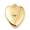 Brass Micro Pave Cubic Zirconia Charms ZIRC-I054-14G-07-1