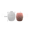 Twisted Barrel DIY Food Grade Silicone Candle Molds PW-WG53523-01-1