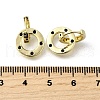 Flat Round Brass Micro Pave Cubic Zirconia Hoop Earrings EJEW-U061-02G-6