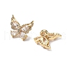 Brass Micro Pave Clear Cubic Zirconia Pendants KK-A259-25C-G-3
