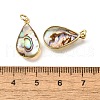 Natural Paua Shell & Epoxy Resin Pendants KK-E794-02G-02-3