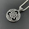 Vintage Punk Stainless Steel Hollow Viking Knot Pendant Necklaces for Men DW3763-2