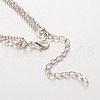 Tibetan Style Heart Charm Anklets AJEW-AN00092-02-4