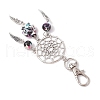 10Pcs 5 Styles Woven Net/Web with Wing Alloy Pendant Decorations HJEW-JM02975-02-5