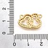 Brass Micro Pave Clear Cubic Zirconia Pendants KK-U065-14G-3