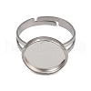 304 Stainless Steel Cuff Ring Components STAS-D372-06P-04-2