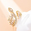 Brass Micro Pave Clear Cubic Zirconia Cuff Rings for Women RJEW-U047-23G-3