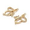Brass Micro Pave Clear Cubic Zirconia Links Connectors X-ZIRC-A021-68G-2