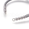 Nylon Cord Braided Bead Bracelets Making BJEW-F360-FP03-2