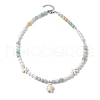 Mixed Gemstone and Pearl Beads Necklaces NJEW-JN04790-4