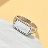 316L Stainless Steel Shell Finger Rings for Women RJEW-U054-01C-P-3