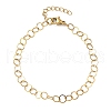 304 Stainless Steel Rolo Chains Bracelets for Women BJEW-U043-02G-4