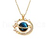 Stylish Hollow Brass & Resin Pendant Necklaces for Daily and Party Wear MX3705-1-1