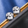 Half Round 304 Stainless Steel Stud Earrings EJEW-A125-80C-S-2