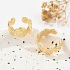 Brass Cuff Rings for Women RJEW-B119-12G-3