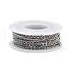 Tarnish Resistant 304 Stainless Steel Curb Chains CHS-D033-02P-03-3