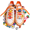 ARRICRAFT 36Pcs 18 Style PVC Shoelace Buckles FIND-AR0004-64-7