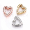 Brass Micro Pave Cubic Zirconia Slide Charms ZIRC-G147-31-NR-1