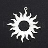 201 Stainless Steel Solar Eclipse Pendants STAS-S105-LA261-1