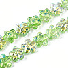 Transparency Electroplate Glass Beads Strands GLAA-T023-38A-07-1