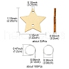 50Pcs Undyed Wood Connector Charms WOOD-FS0001-12B-6