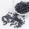 6/0 Electroplated Iris Round Glass Seed Beads X-SEED-A009-4mm-606-1