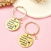 201 Stainless Steel & Brass Letter Keychain KEYC-YW00095-01-6