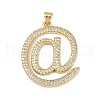 Brass Micro Pave Cubic Zirconia Pendants KK-S526-13G-C-1