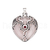Natural Rose Quartz Pendants PW-WG50940-03-1