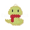 Handmade Glass Seed Beaded Snake Pendants PALLOY-MZ00614-1