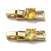 Rack Plating Brass Micro Pave Cubic Zirconia Watch Band Clasps KK-A234-016G-04-1