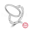 Rhodium Plated 925 Sterling Silver Finger Ring KD4692-17-1-1