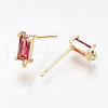 Brass Stud Earring Findings KK-T038-492B-2