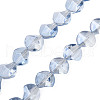 Electroplate Glass Beads Strands EGLA-N008-019-C01-1