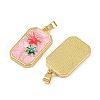 Brass Enamel Pendants KK-L190-012G-03-2