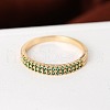 Brass Micro Pave Cubic Zirconia Finger Rings for Women FS-WG59B22-08-2
