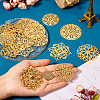 48Pcs 6 Styles Rack Plating Iron Filigree Joiners IFIN-TA0001-65-5