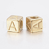 304 Stainless Steel Large Hole Letter European Beads STAS-H428-01G-A-2