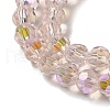 Electroplate Transparent Glass Beads Strands EGLA-A035-T4mm-L20-3