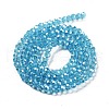 Electroplate Transparent Glass Beads Strands EGLA-A035-T3mm-A08-2