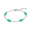 Glass Beaded Link Bracelets for Women CG6931-1-1